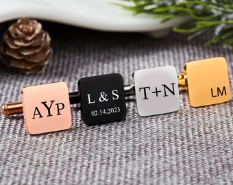 Personalized Men Cufflink,Engraved Groomsman Cufflinks,Custom Cufflinks,Monogramed Boyfriends Cufflinks,Husbands Cufflinks ,Anniversary Gift