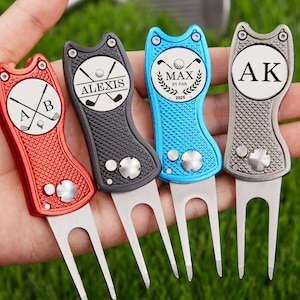 CustomGolf Divot Tool With Ball Marker,Personalized Retractable Divot Tool,Groomsmen Golfer Gift For Men,Golf Accessories,Father&#39;s Day Gifts
