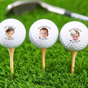 Custom Father&#39;s Day Gift Photo Golf Balls, Personalized Image Golf Ball for Dad, Golf Gifts, New Dad Gift, Golf Gift for Father,Golf For Men