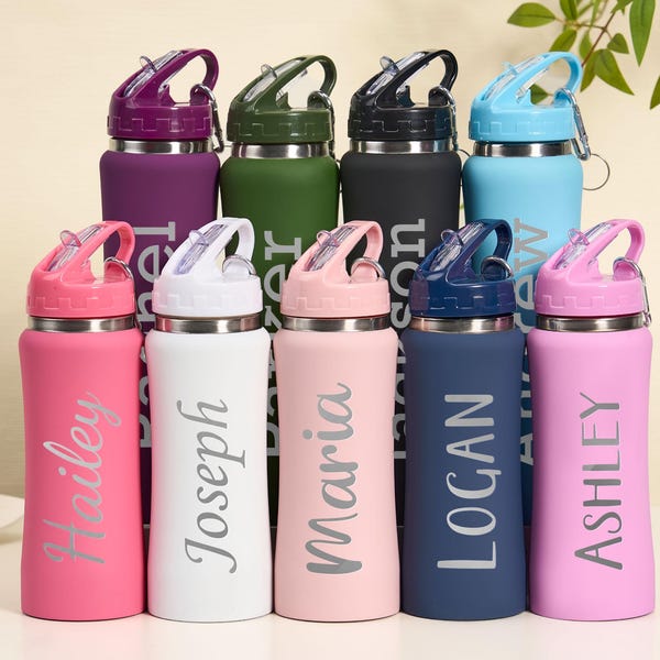 Personalized Kids Water Bottle - Etsy UK