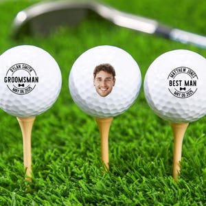 Custom Groomsmen Gifts Photo Golf Balls, Personalized Image Golf Ball for Wedding, Golf Gifts For Men, Best Man Golf Gift, Golf Lover Gifts