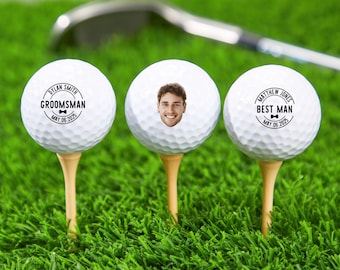 Regalos personalizados para padrinos de boda con pelotas de golf con foto, pelota de golf con imagen personalizada para bodas, regalos de golf para hombres, regalo de golf para padrinos de boda, regalos para amantes del golf