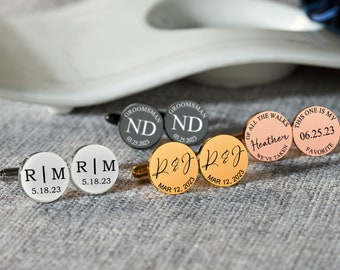 Personalized Cufflinks For Him,Engraved Groomsman Cufflinks,Custom Men Cufflinks,Anniversary Gift For Husband,Groomsman Gift,Boyfriend Gift
