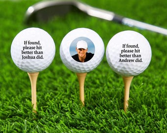 If Found, Please Hit Better Than Name Did Personalized Golf Balls, Father's Day gifts, Golf Gifts for Men Women, Funny Gifts for Golfer #IF