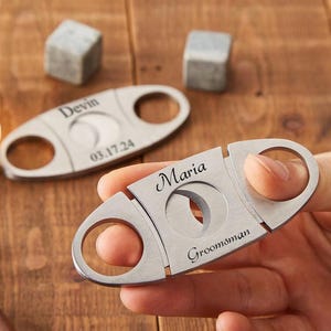 Customized Cigar Knife, Custom Engraved Cigar Cutter, Cigar Travel Case, Fathers Day Gifts, Christmas Gift for Him, Groomsman Gift Best Man