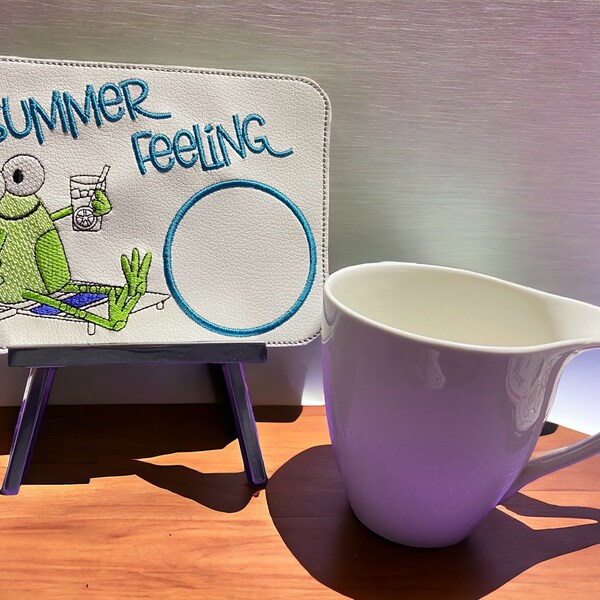 Untersetzer Tassenteppich Mug Rug Frosch Summer feeling