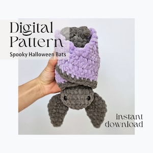 Spooky Bat Crochet Pattern - Instant Download Digital PDF Amigurumi Cute Halloween Bat