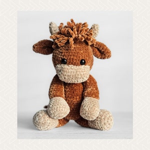 Crochet Highland Cow Plushie - Made To Order