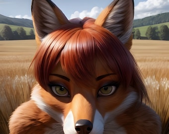 22 Furry Fox Girl Digital art, Furry Fox NSFW artwork