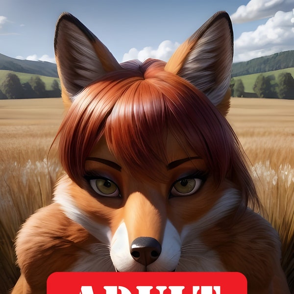 22 Furry Fox Girl Digital art, Furry Fox NSFW artwork