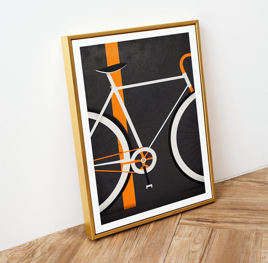 Bike Poster Bauhaus Style Modern Art Abstract Bicycle Art Printable Gift for Bike Lovers Cycle