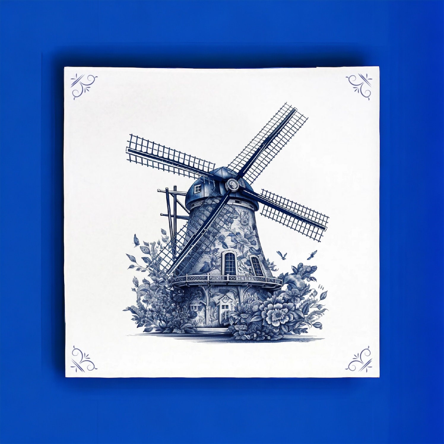 Windmill, Delft Blue, Valentine, Valentines Day, Valentine Gift