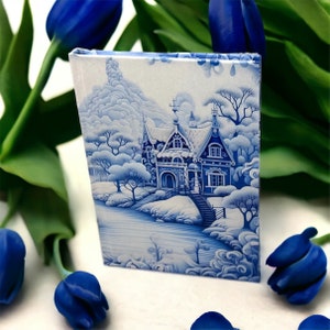Dutch, Stationery, Snow, Notebook, Amsterdam, Canal house, Delft Blue, Memobook, Diary, Journal, dutch design, gift for her, for her, bestie
