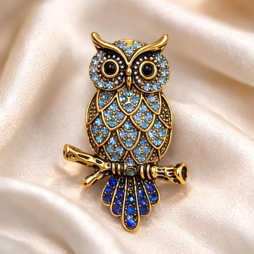 Owl Brooch, unique Brooch, jewellery, jewelry, vintage brooch, jewelry pin, brooch, Owl, Dutch desig