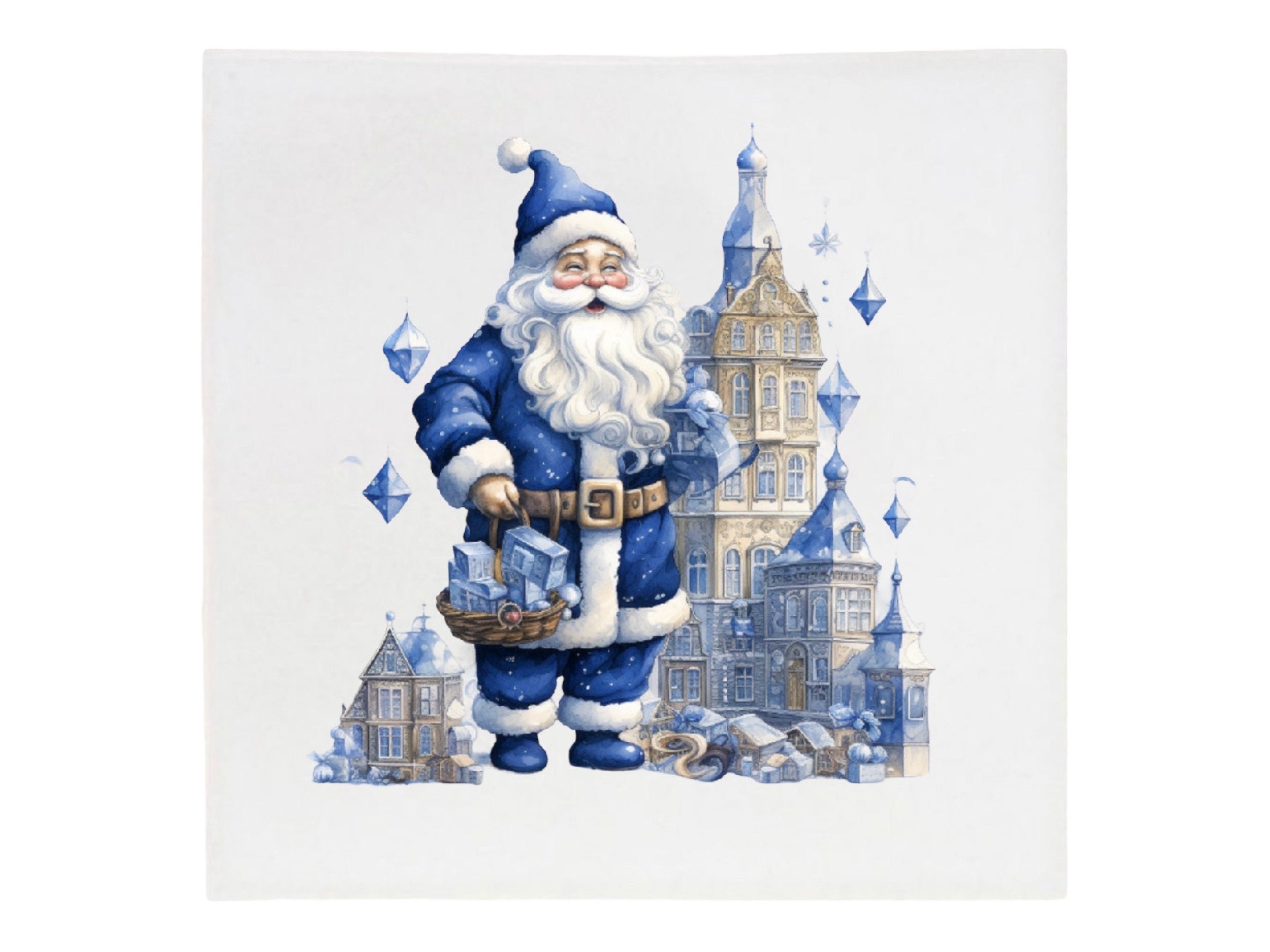 Santa, Delft Blue, Delft Blue Tile, Santa Ceramics, Santa Decor, Blue ...