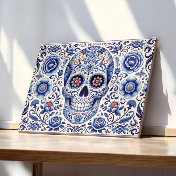 Dia De Los Muertos, Ceramic Tile, 6