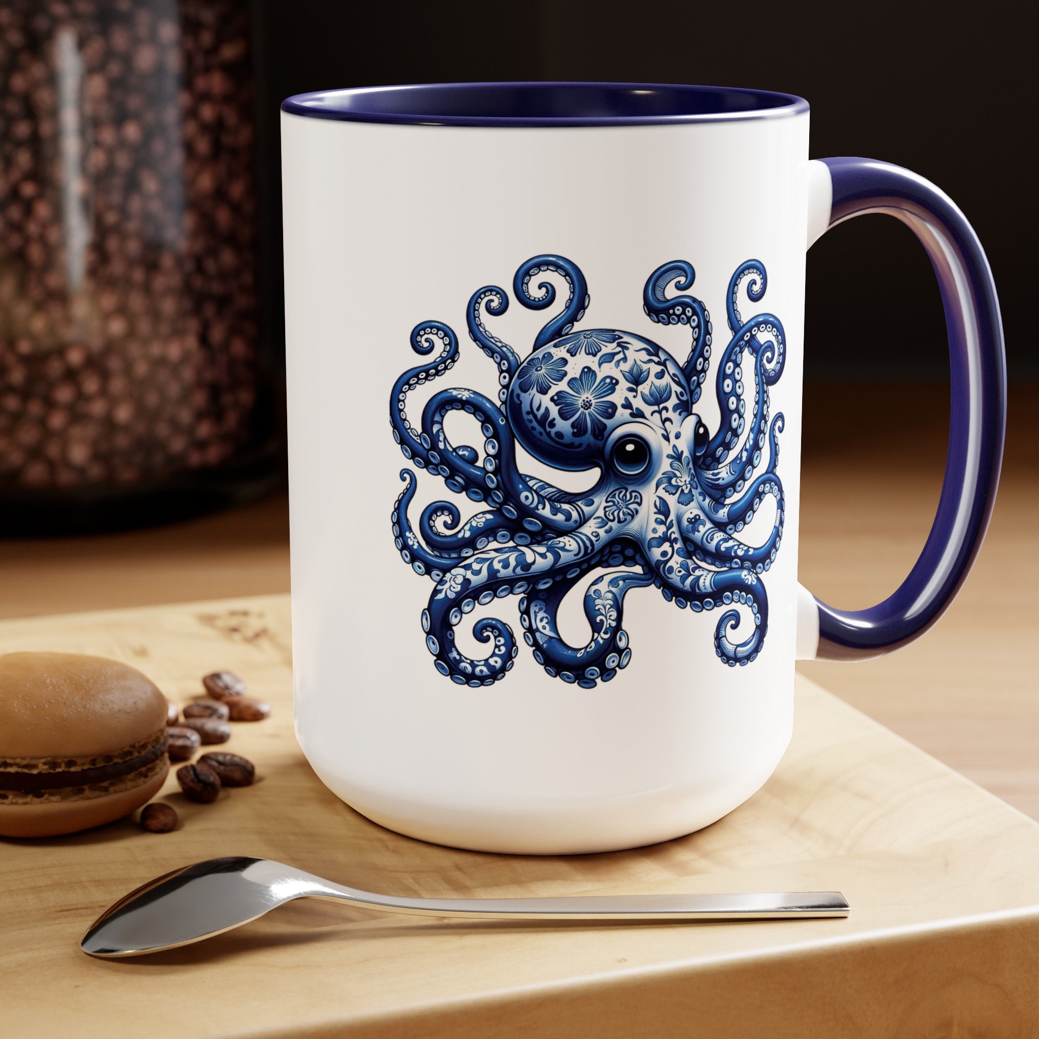 Tasse à Café En Céramique De 201 à 300ml, Gobelet Fait à La Main Avec Des Animaux Marins, Tasse De Poulpe, Gobelet à Café De Haute Qualité