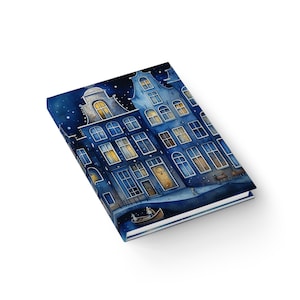 Notebook Delft Blue, Notebook, Amsterdam, Canal house, Delft Blue, Memobook, Diary, Journal, Canal houses, stationery, dutch design, for her