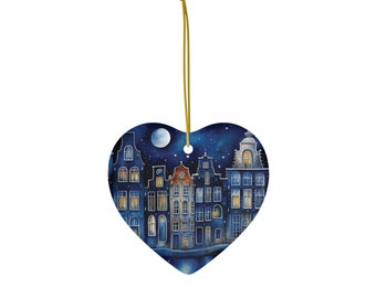 Canal House, Heart tile, Ceramic, Ornament, heart, tile, valentine, valentine gift, wedding gift, anniversary gift, gift for friend, gift