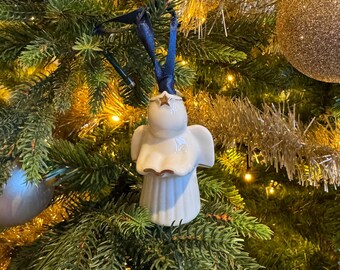 Angel, Delft Blue ornament, ceramic ornament, ornament, Angel ornament, blue and white decor, xmas, Christmas ornament, Angel decor, Angels