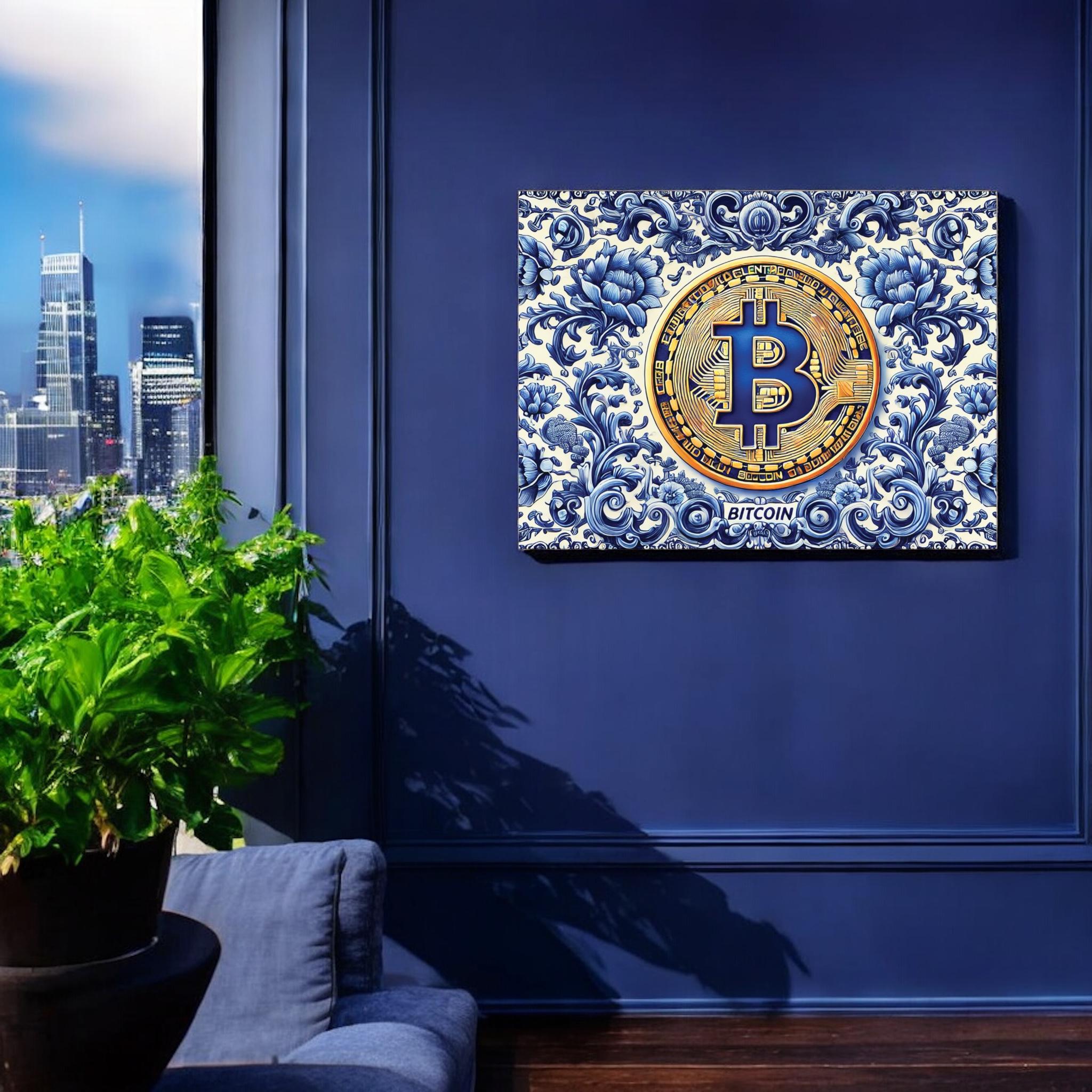 Bitcoin, Keramikfliese, Delfter Blau, Bitcoin-Liebhaber, Bitcoin-Sammlerstück,  Backsplash-Fliese, Krypto, Krypto-Geschenk, Krypto-Dekor, Bitcoin-Kunst,  BTC - Etsy.de