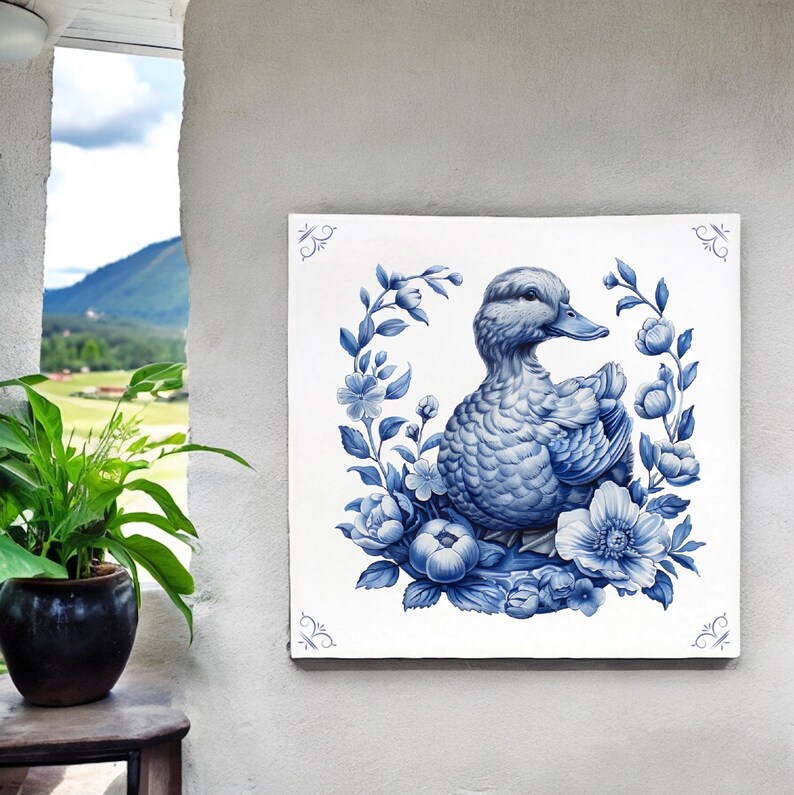 Delft Blue Duck, Delft Blue Tile, Tile, Delft Blue Tiles, Delft Blue ...