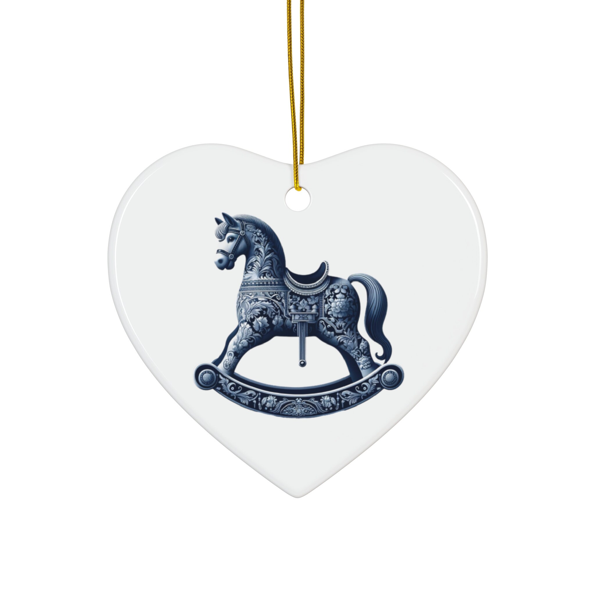Rocking Horse Delft Blue, Ceramic Ornament - Etsy