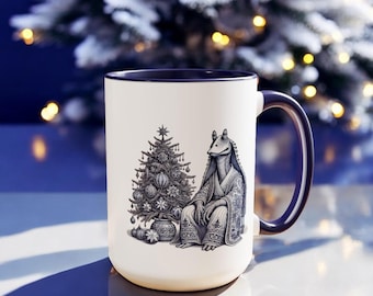Jar Jar Binks, Delft Blue Mug, Star Wars Coffee Mug, 15oz, Star Wars decor, Star Wars gift, ceramic mug, Jar Jar Binks gift, Geek gift, Blue