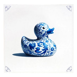 Duck, Tile, Delft Blue, Kitchen Tile, Bathroom Tile, Rubber Duck, Wall ...
