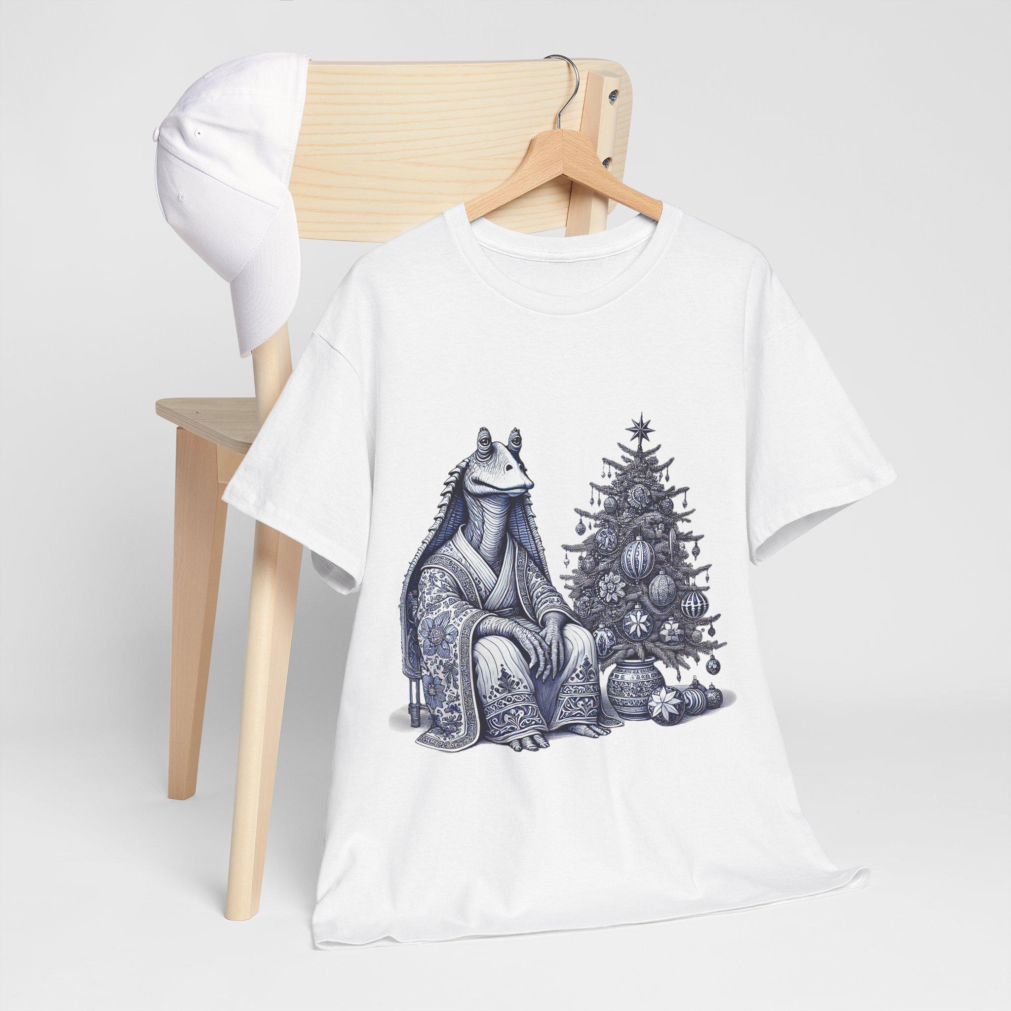 ジャー・ジャー・ビンクスTシャツ、デルフトブルー、スター・ウォーズ 
