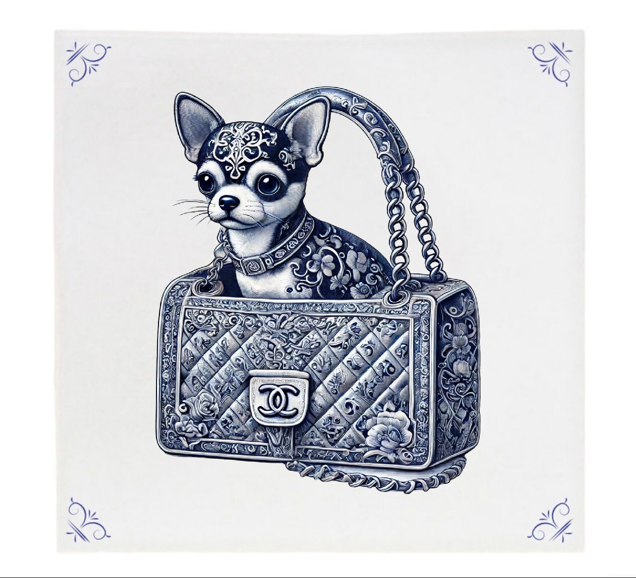 Chanel Dog Wall Art - Etsy