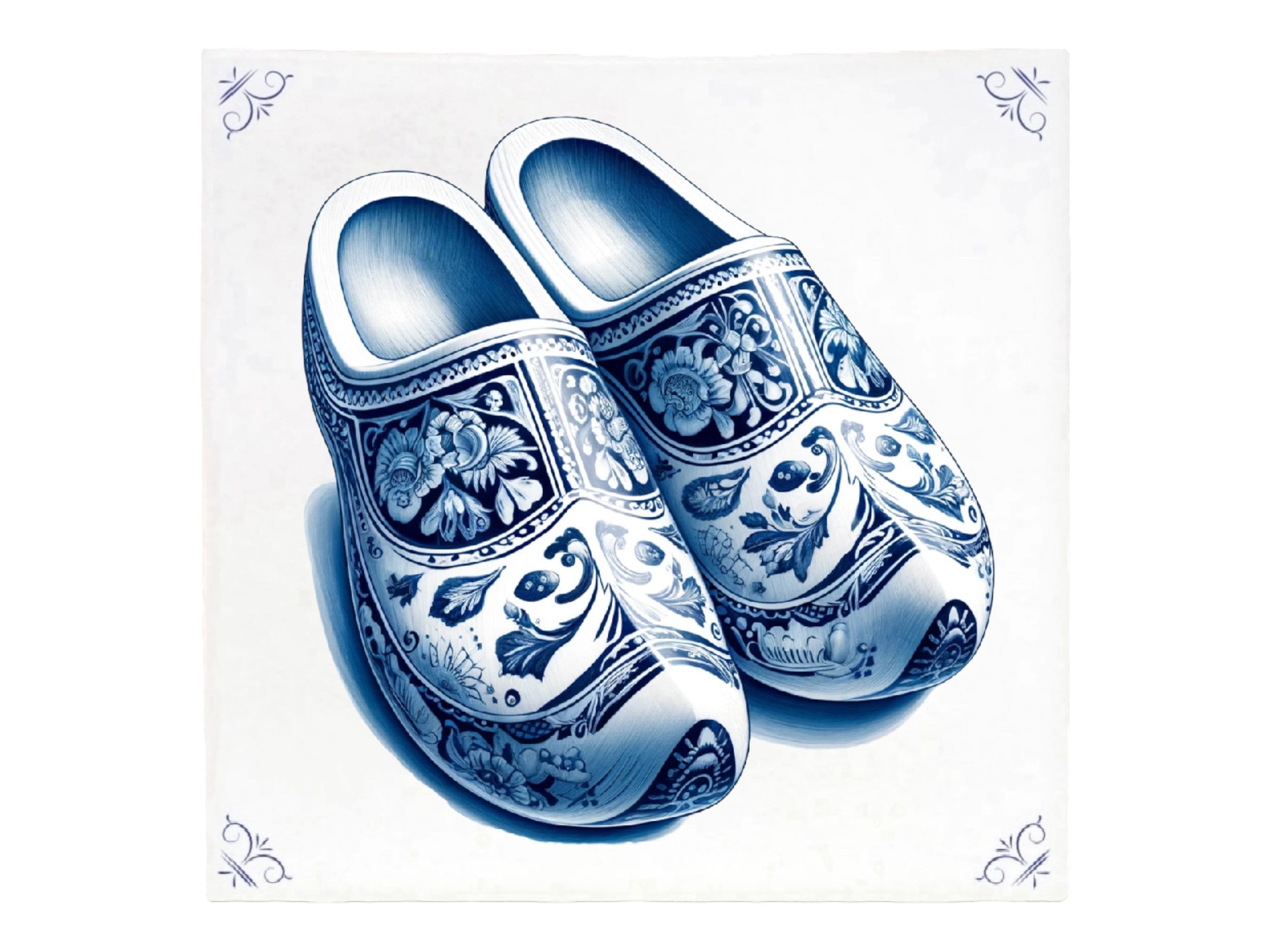 Wooden Shoes, Clogs, Tile, Delft Blue, Wooden Clogs, Kitchen