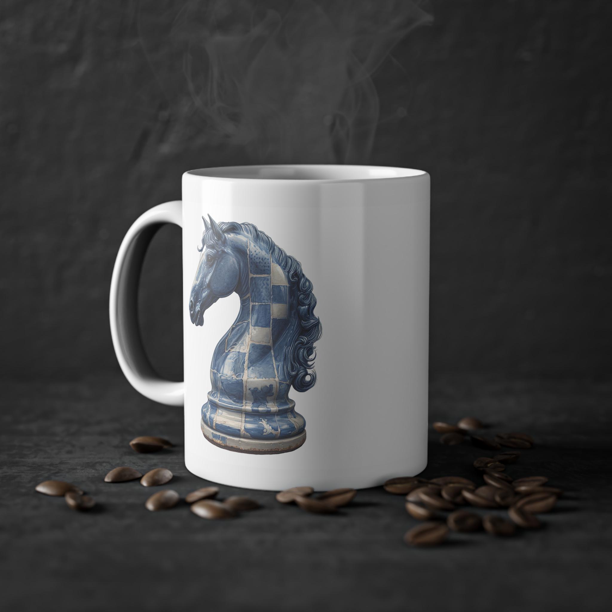 Chess Mug, Delft Blue Ceramic, Chess Design, Chess Lover Gift, Coffee ...