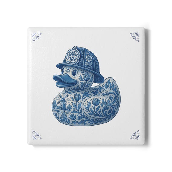 Rubber Duck, X Delft Blue, Delft Blue Tile