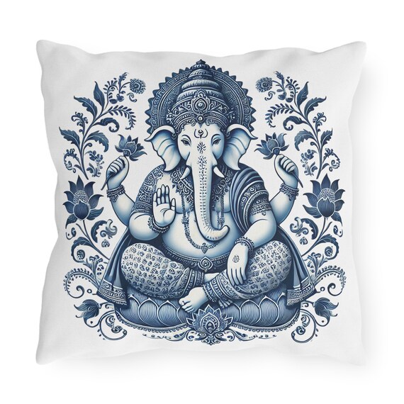 ガネーシャのデザインクッション Ganesha, Outdoor Pillow, 16