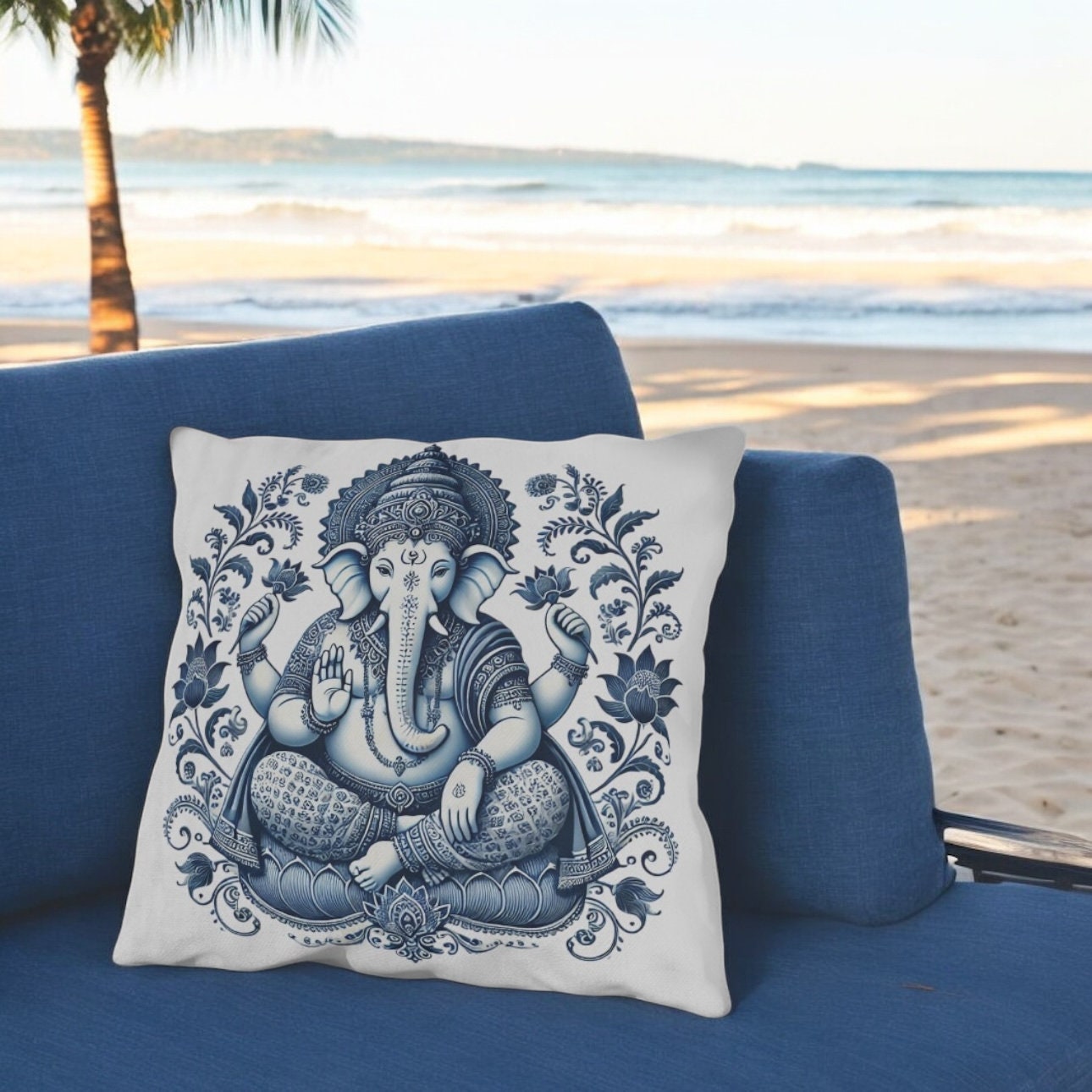 ガネーシャのデザインクッション Ganesha, Outdoor Pillow, 16
