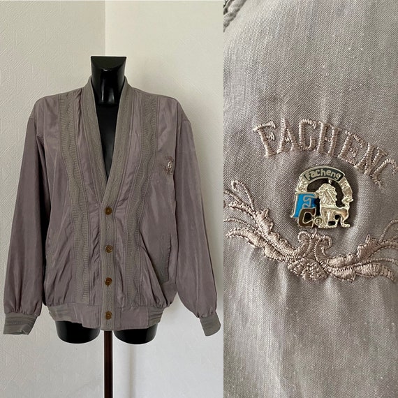 Unisex Facheng Cardigan Gray Soft Jacket Knitted V Neck Coat