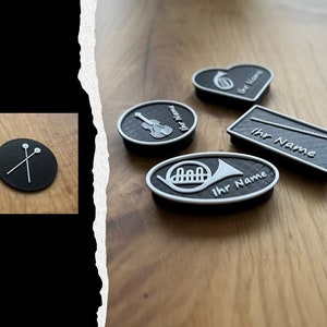 Magnet with mallets and individual design options, 2 pieces
