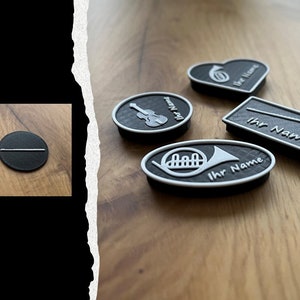 Magnet mit Querflöte und individuellen Gestaltungsmöglichkeiten, 2 Stück