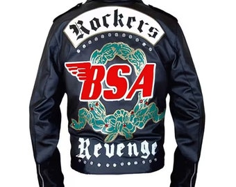 BSA George Michael Faith Rockers Revenge Biker Real Leather Jacket