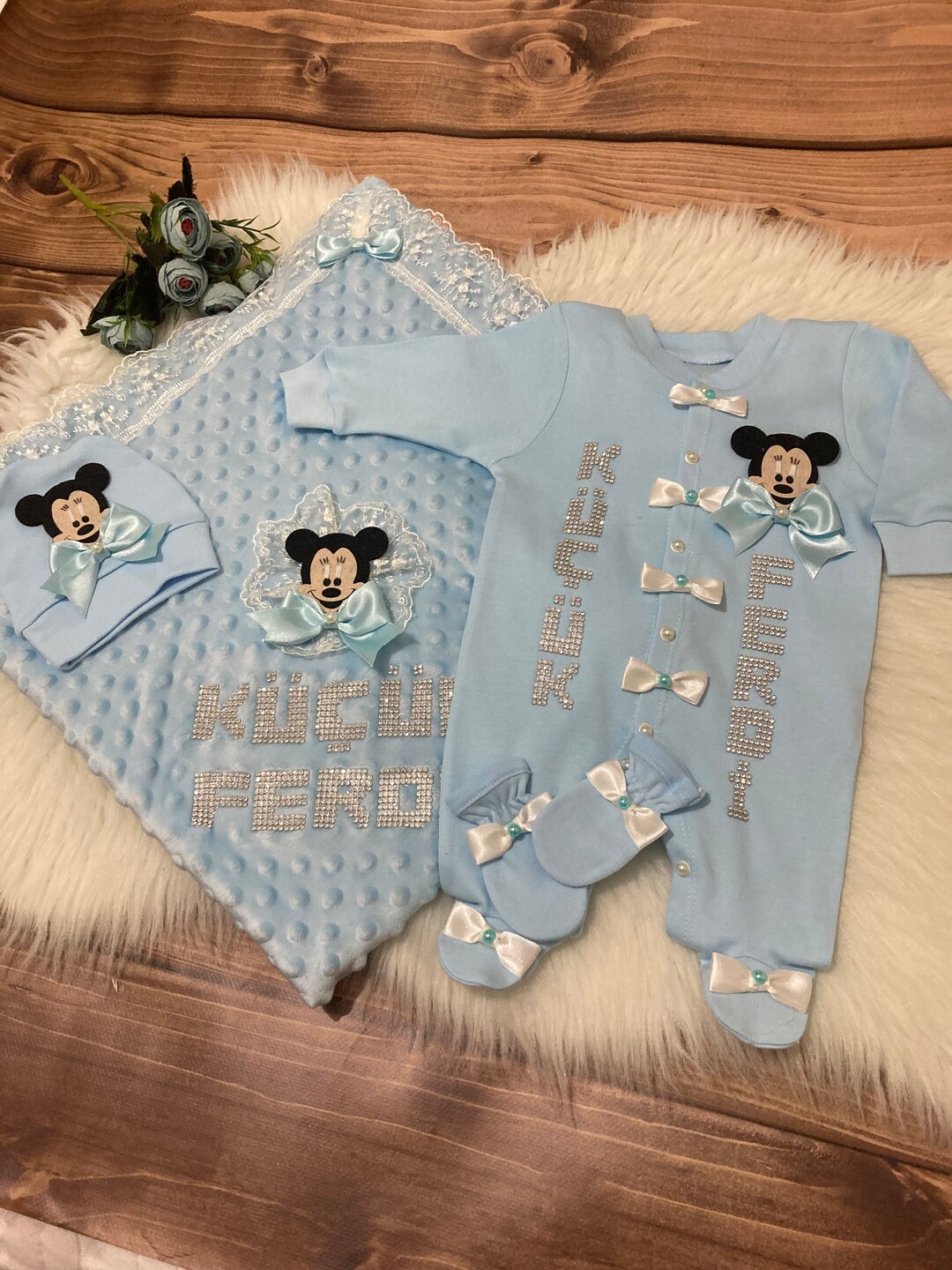 Personalized Newborn Baby Girl Clothing Set Custom Coming Etsy