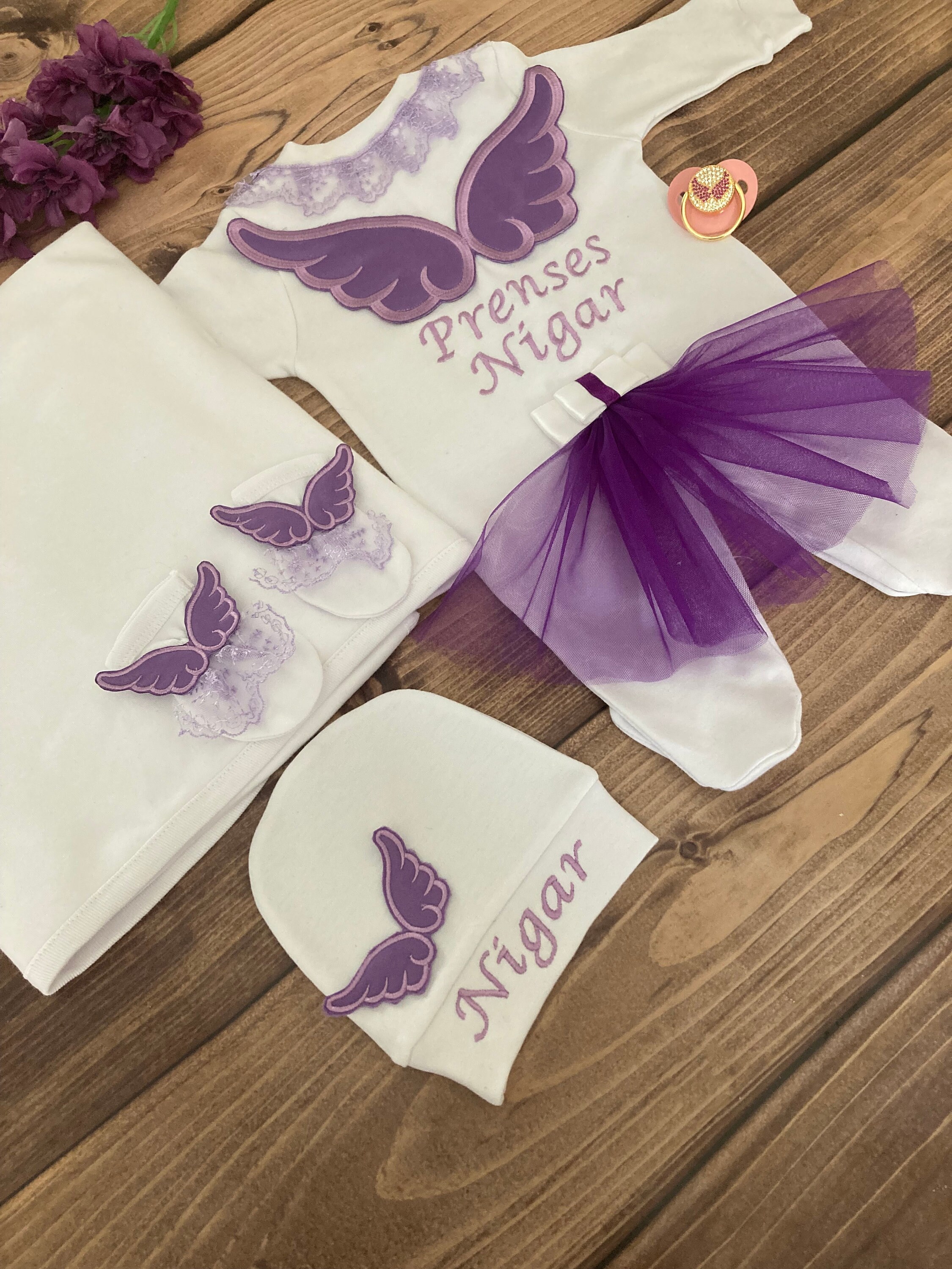 Personalized Newborn Baby Girl Clothing Set and Blanket Etsy