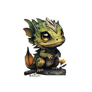 Cute Dragon Sticker | Mythical Creature | Fantasy Art | Dragon Sticker | Laptop Sticker | Fantasy Lover | Dragon Mom | Dragon Lover