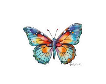 Watercolor Wings Butterfly Sticker | Colorful Butterflies | Butterfly Wings | Nature Lovers | Unique Design | Butterfly Art | Color Wings