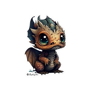 Cute Dragon Sticker | Mythical Creature | Fantasy Art | Dragon Sticker | Laptop Sticker | Fantasy Lover | Dragon Mom | Dragon Lover
