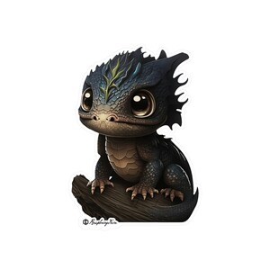 Cute Dragon Sticker | Mythical Creature | Fantasy Art | Dragon Sticker | Laptop Sticker | Fantasy Lover | Dragon Mom | Dragon Lover
