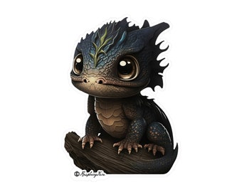 Cute Dragon Sticker Mythisch wezen | Fantasie kunst | Dragon Sticker Laptop Sticker Fantasy Lover Dragon Mom Drakenliefhebber