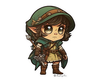 Realm Questers | Fantasy Abenteurer Sticker | Fantasy Kunst | Gaming | RPG Sticker | Geschenk für Gamer | Vinyl-Aufkleber | Fantasie