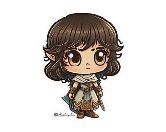 Realm Questers | Fantasy Abenteurer Sticker | Fantasy Kunst | Gaming | RPG Sticker | Geschenk für Gamer | Vinyl-Aufkleber | Fantasie
