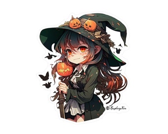 The Tiny Coven / Lindas Pegatinas de Brujas / Personajes Únicos / Pegatinas de Vinilo / Lindas y Adorables / Arte de Fantasía / Perfecto para Halloween